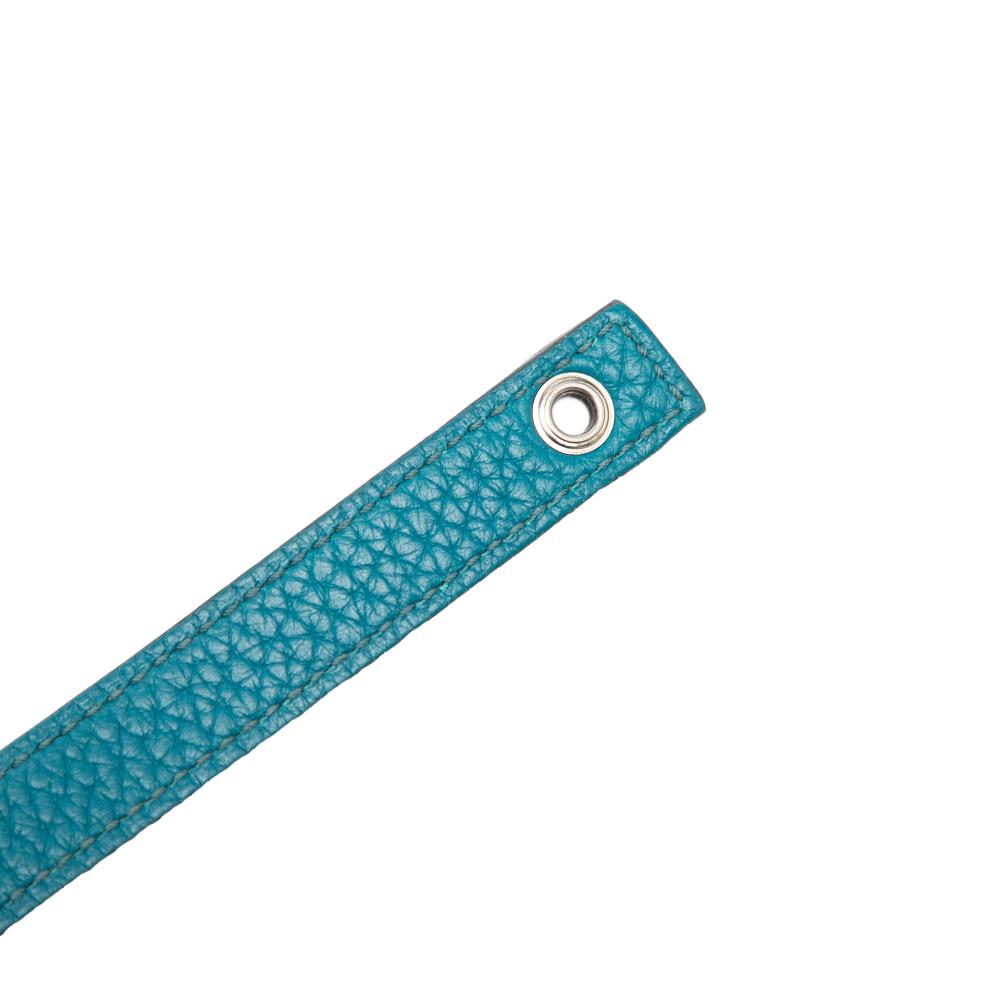 Hermès B Hermès Blue Peacock Calf Leather Clemence Picotin Lock 18 France