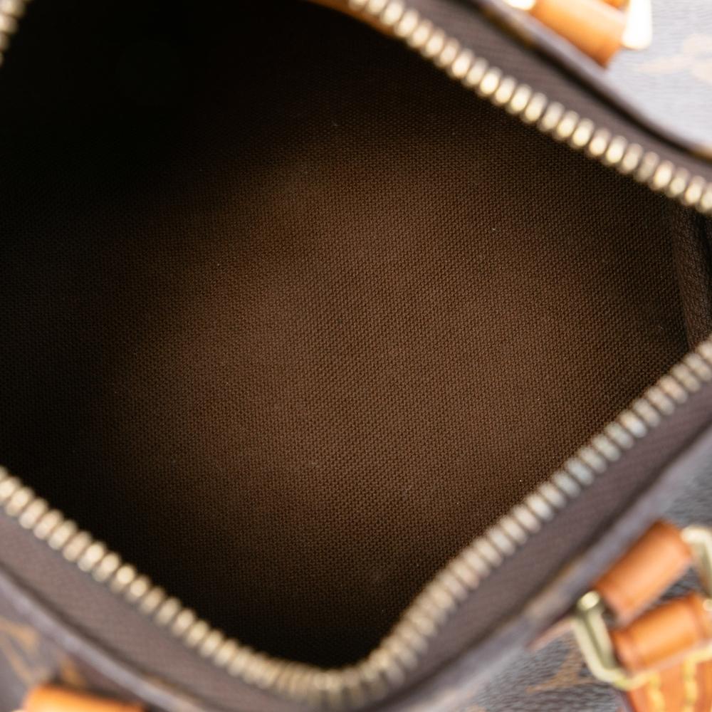 Louis Vuitton B Louis Vuitton Brown Monogram Canvas Fabric Monogram Nano Speedy Bandouliere France