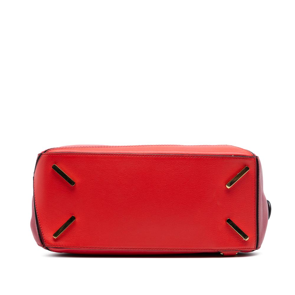 Loewe AB LOEWE Red Calf Leather Medium Tricolor skin Puzzle Satchel Spain