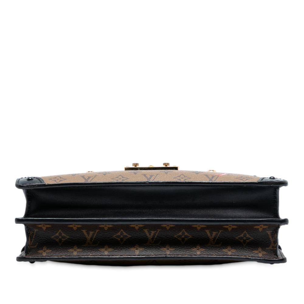 Louis Vuitton B Louis Vuitton Brown Monogram Canvas Fabric Monogram Reverse Trunk Clutch France