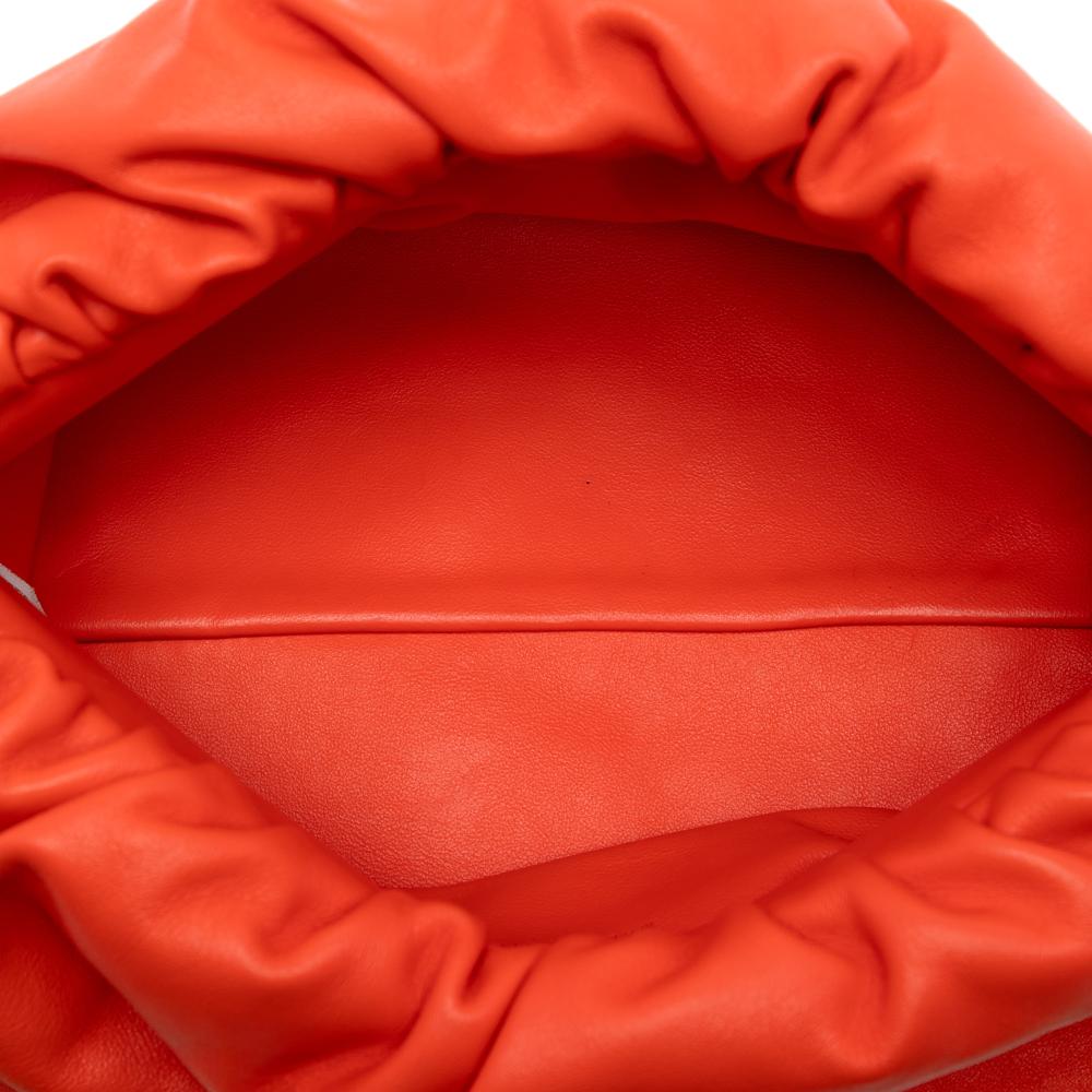 Bottega Veneta B Bottega Veneta Orange Red Orange Lambskin Leather Leather Lambskin Chain Pouch Italy
