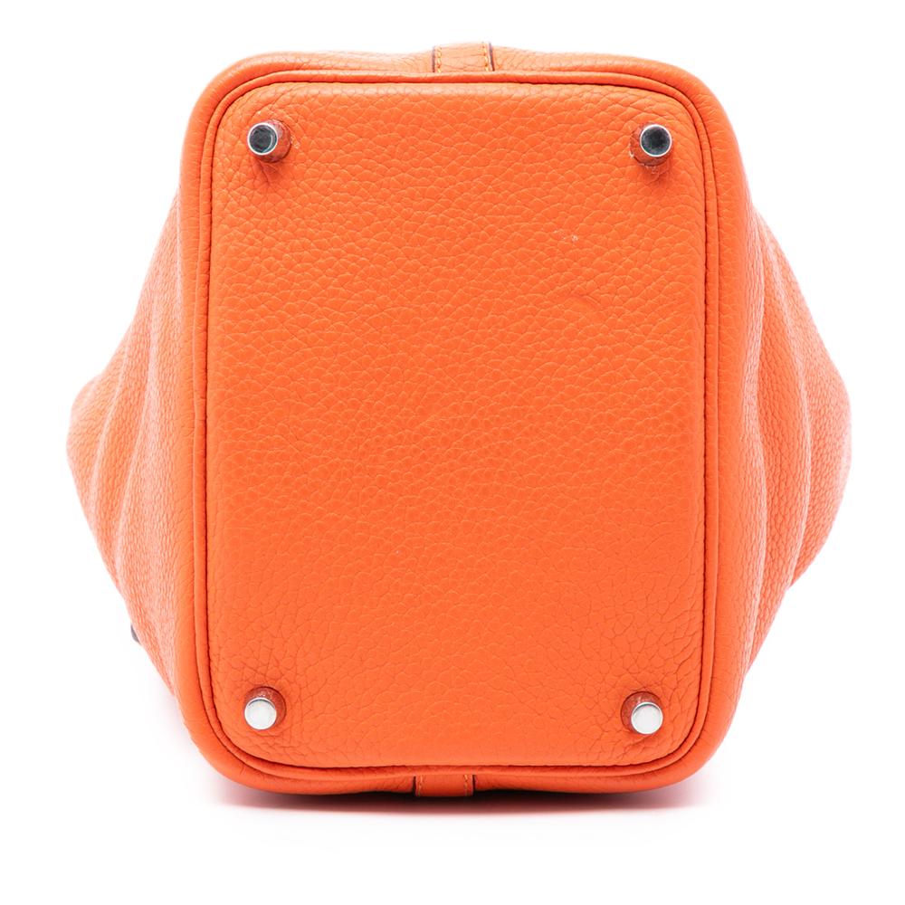 Hermès AB Hermès Orange Dark Orange Calf Leather Clemence Picotin Lock 18 France