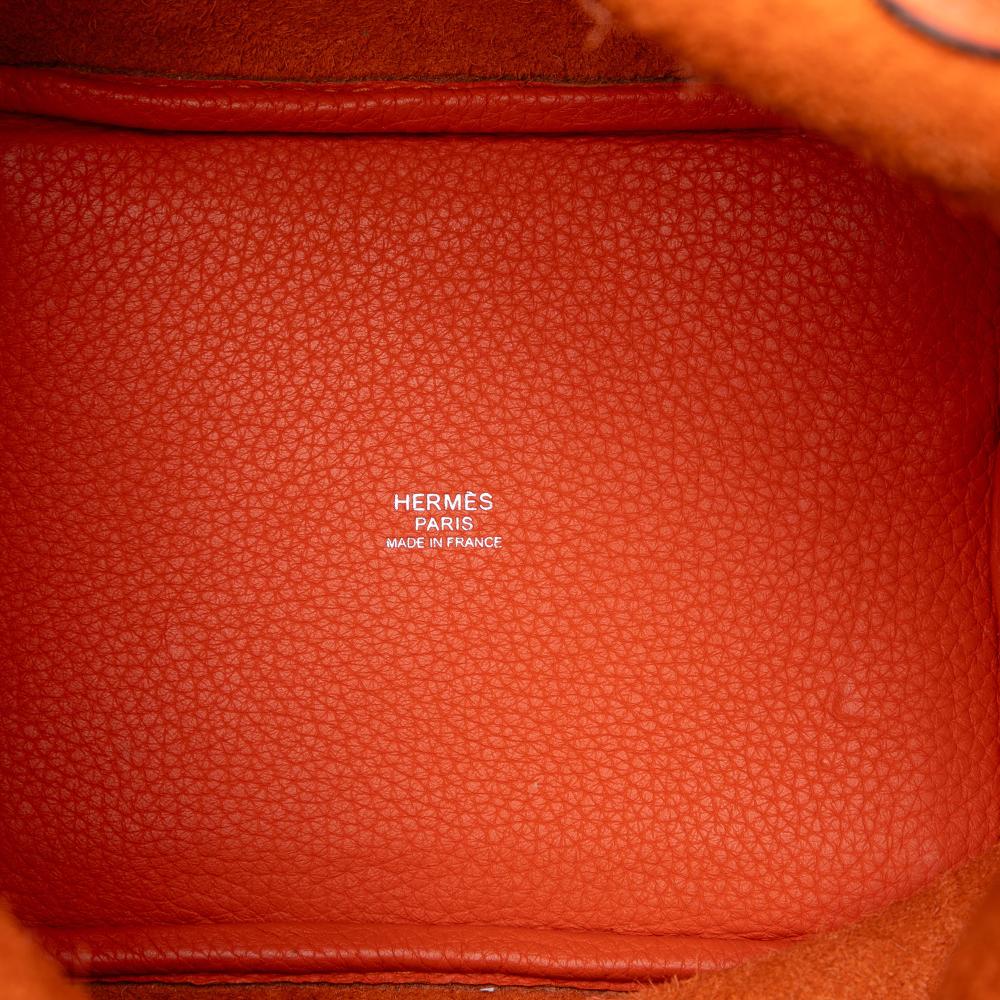 Hermès AB Hermès Orange Dark Orange Calf Leather Clemence Picotin Lock 18 France