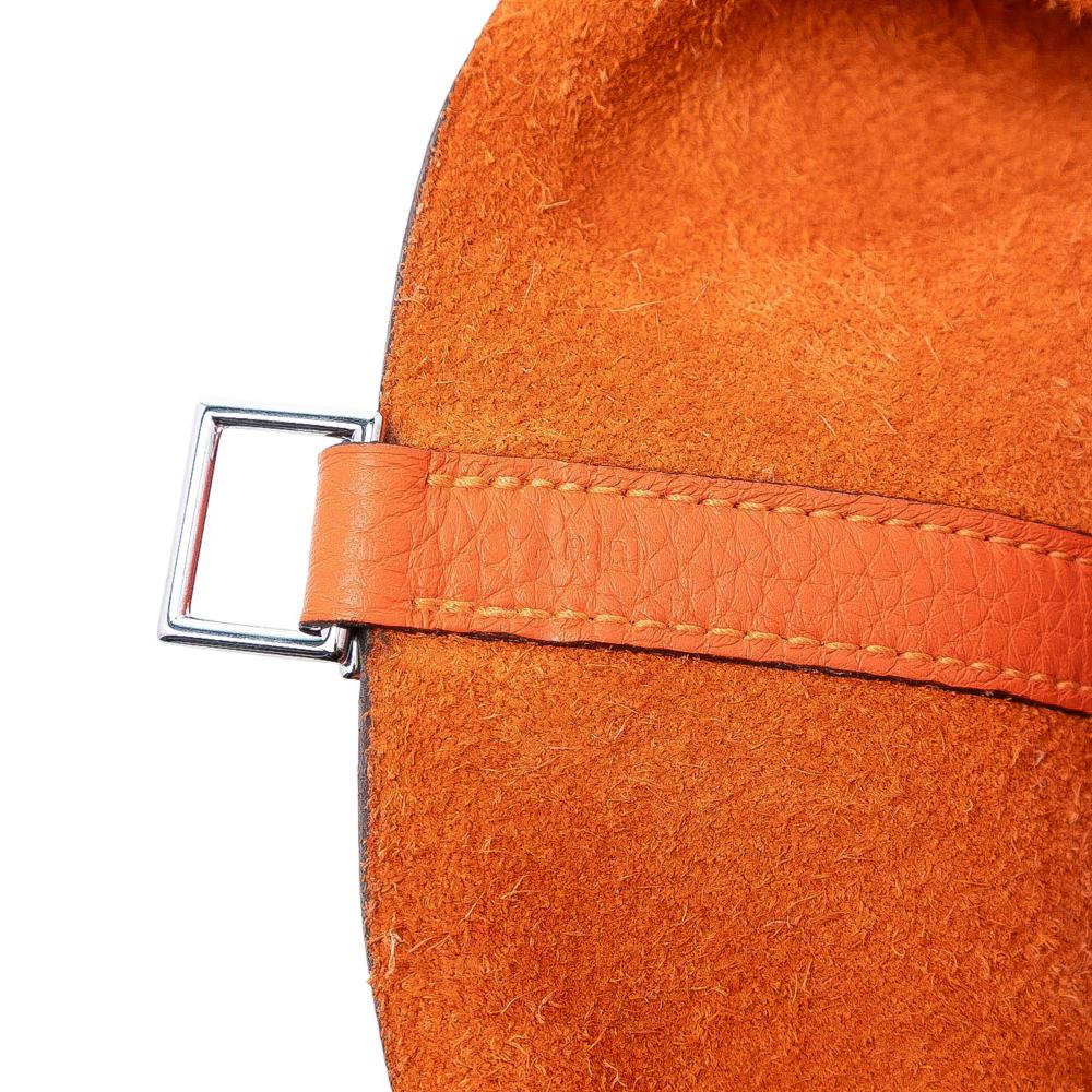 Hermès AB Hermès Orange Dark Orange Calf Leather Clemence Picotin Lock 18 France