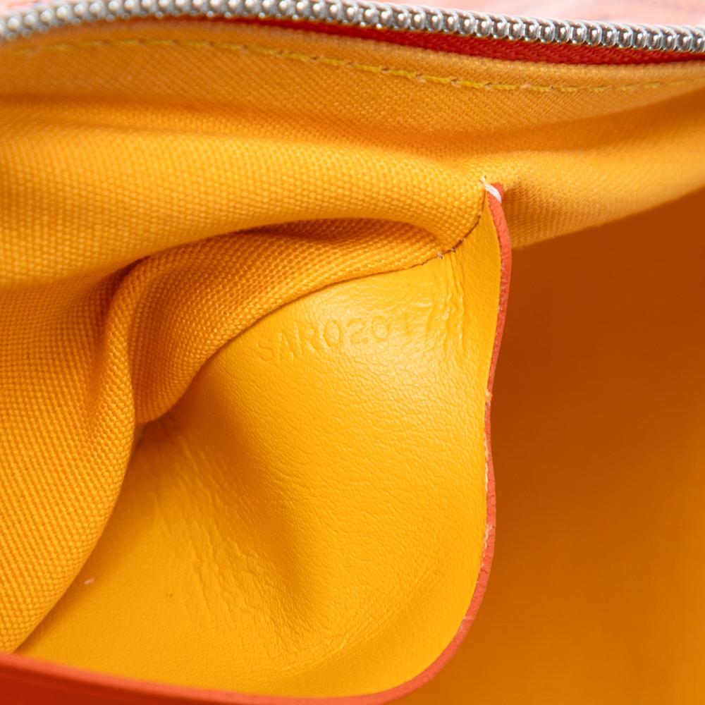 Goyard AB Goyard Orange Coated Canvas Fabric Goyardine Senat MM France