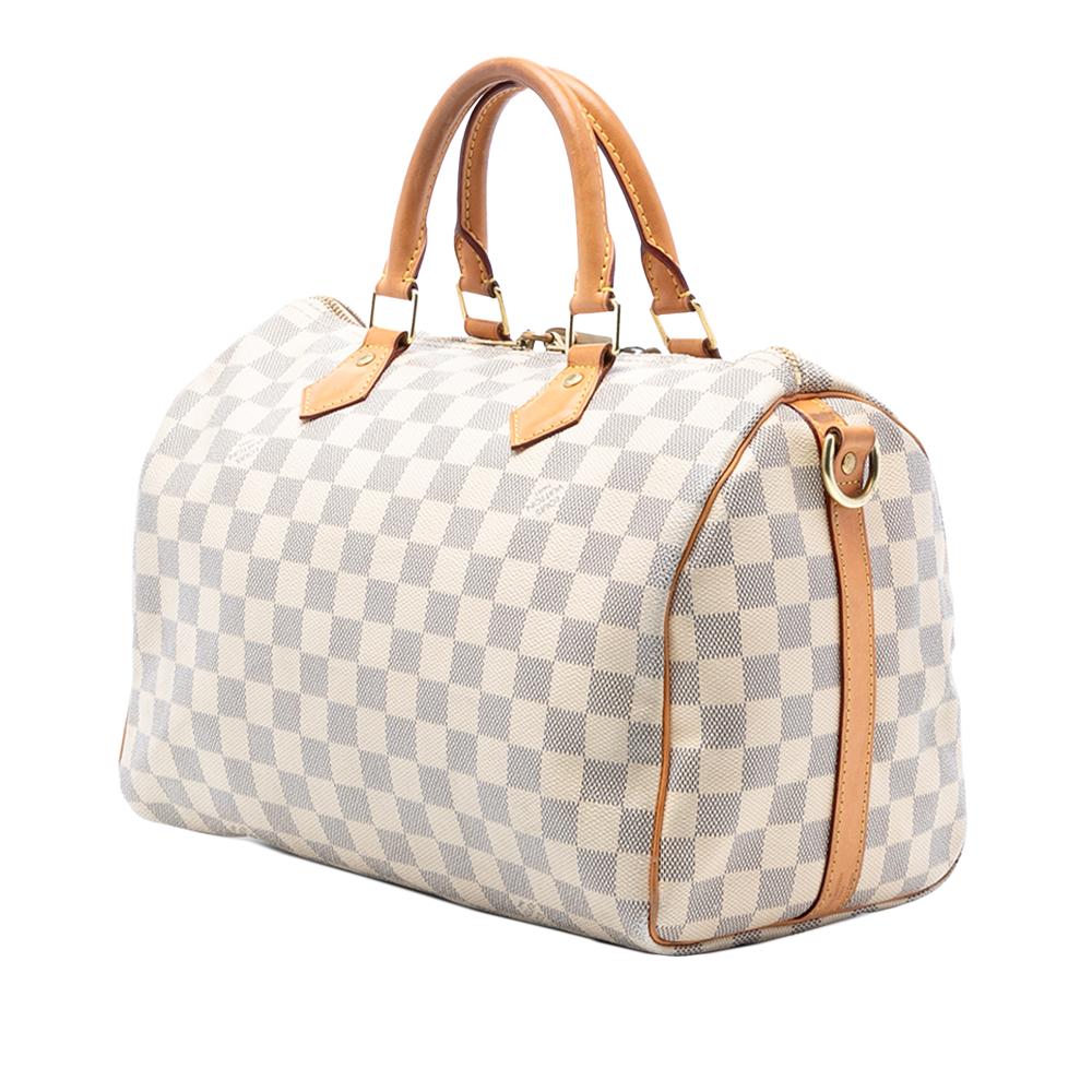 Louis Vuitton B Louis Vuitton White Damier Canvas Fabric Damier Azur Speedy Bandouliere 30 France
