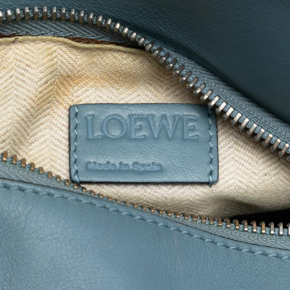 Loewe B LOEWE Blue Light Blue Calf Leather Small skin Puzzle Satchel Spain