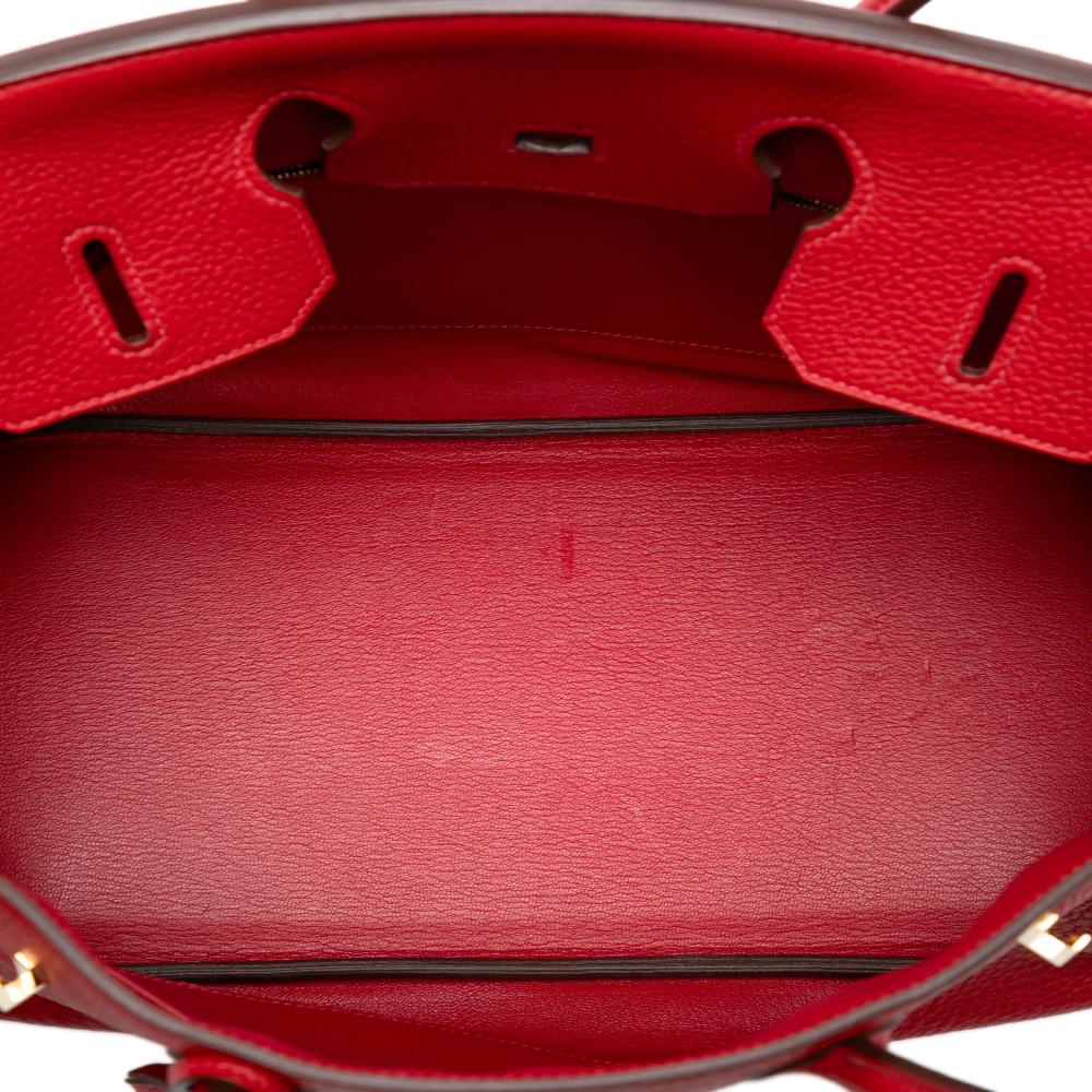 Hermès AB Hermès Red Calf Leather Togo Birkin Retourne 35 France