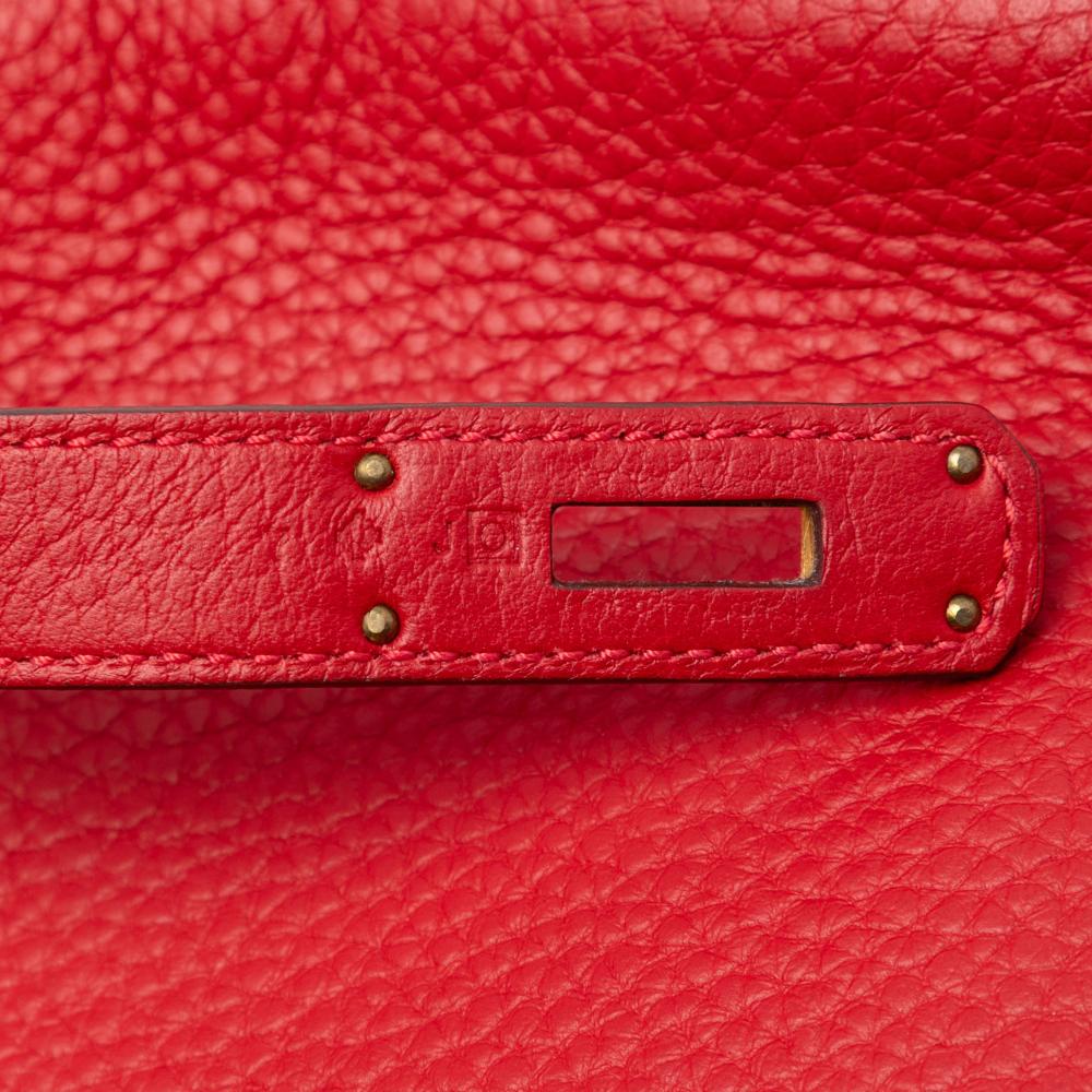 Hermès AB Hermès Red Calf Leather Togo Birkin Retourne 35 France