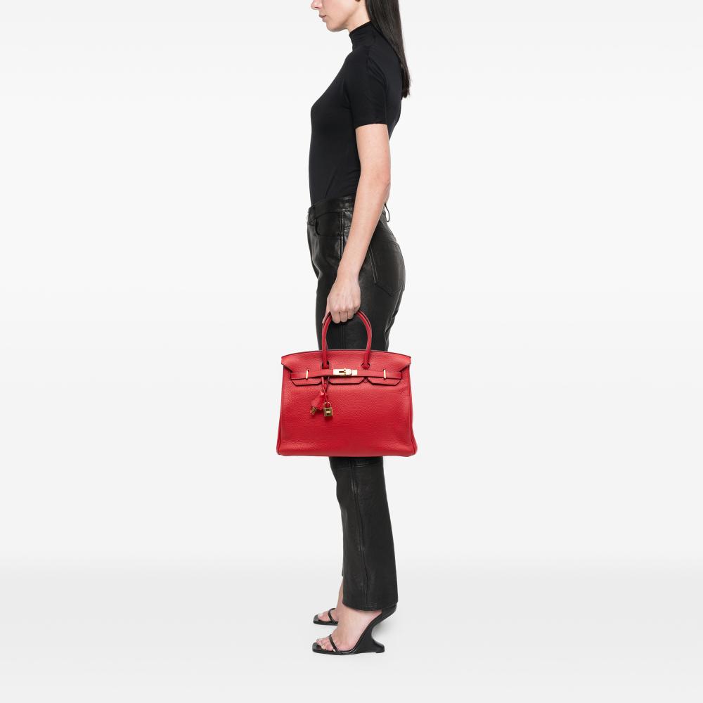 Hermès AB Hermès Red Calf Leather Togo Birkin Retourne 35 France
