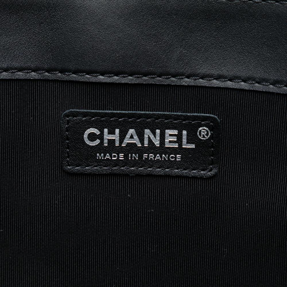 Chanel AB Chanel Black Patent Leather Leather Extra Large Patent Boy Reverso Flap France