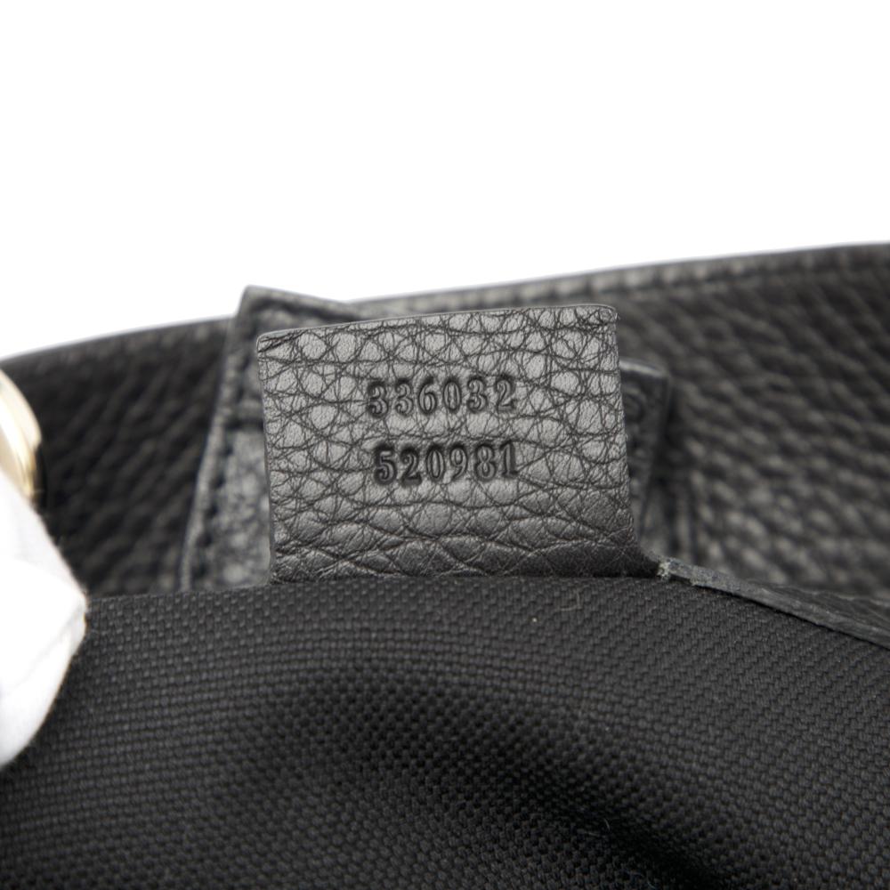 Gucci AB Gucci Black Calf Leather Small skin Bamboo Shopper Satchel Italy