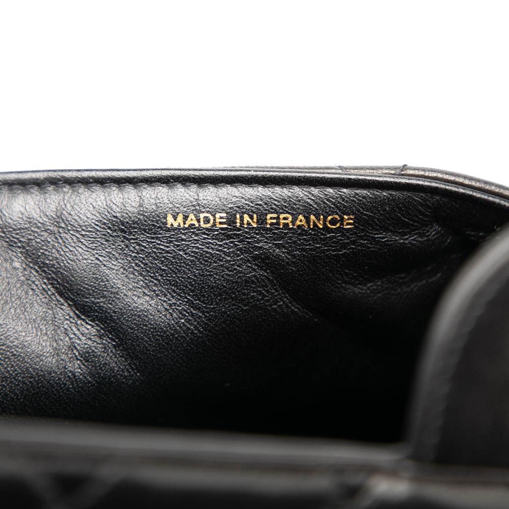 Chanel B Chanel Black Lambskin Leather Leather Jumbo Quilted Lambskin Double Sided Flap France