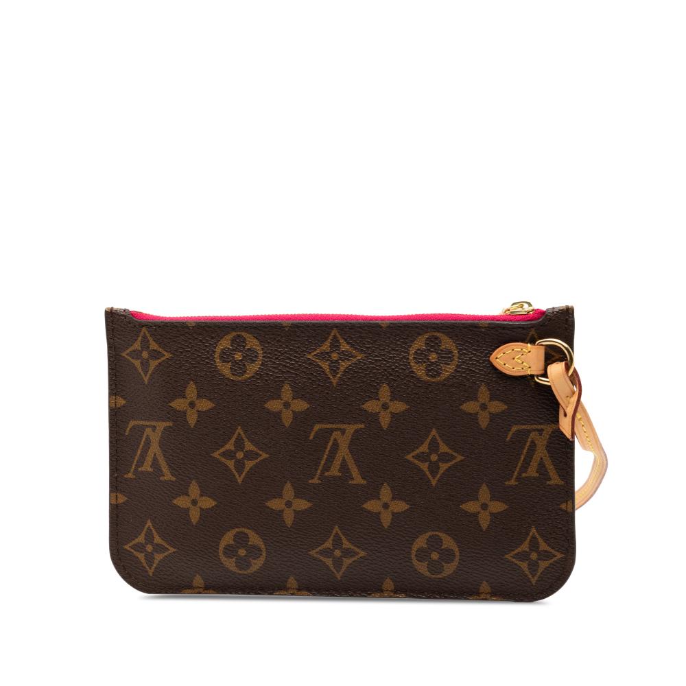 Louis Vuitton AB Louis Vuitton Brown Monogram Canvas Fabric Monogram Neverfull Pouch PM France