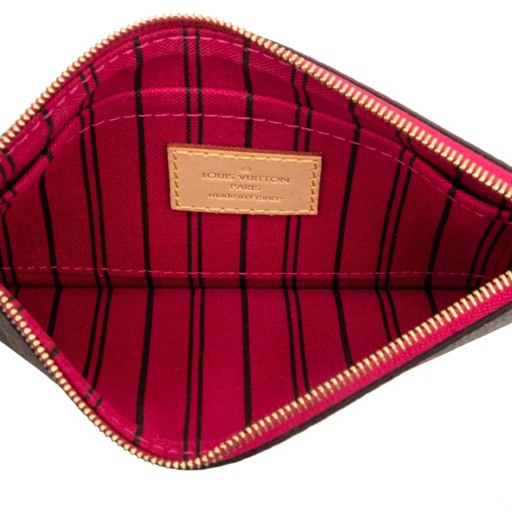 Louis Vuitton AB Louis Vuitton Brown Monogram Canvas Fabric Monogram Neverfull Pouch PM France