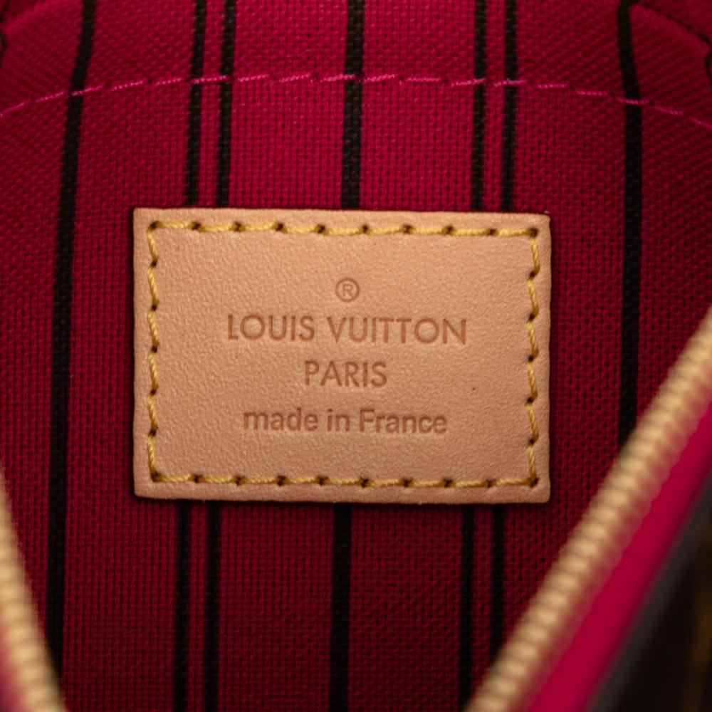 Louis Vuitton AB Louis Vuitton Brown Monogram Canvas Fabric Monogram Neverfull Pouch PM France