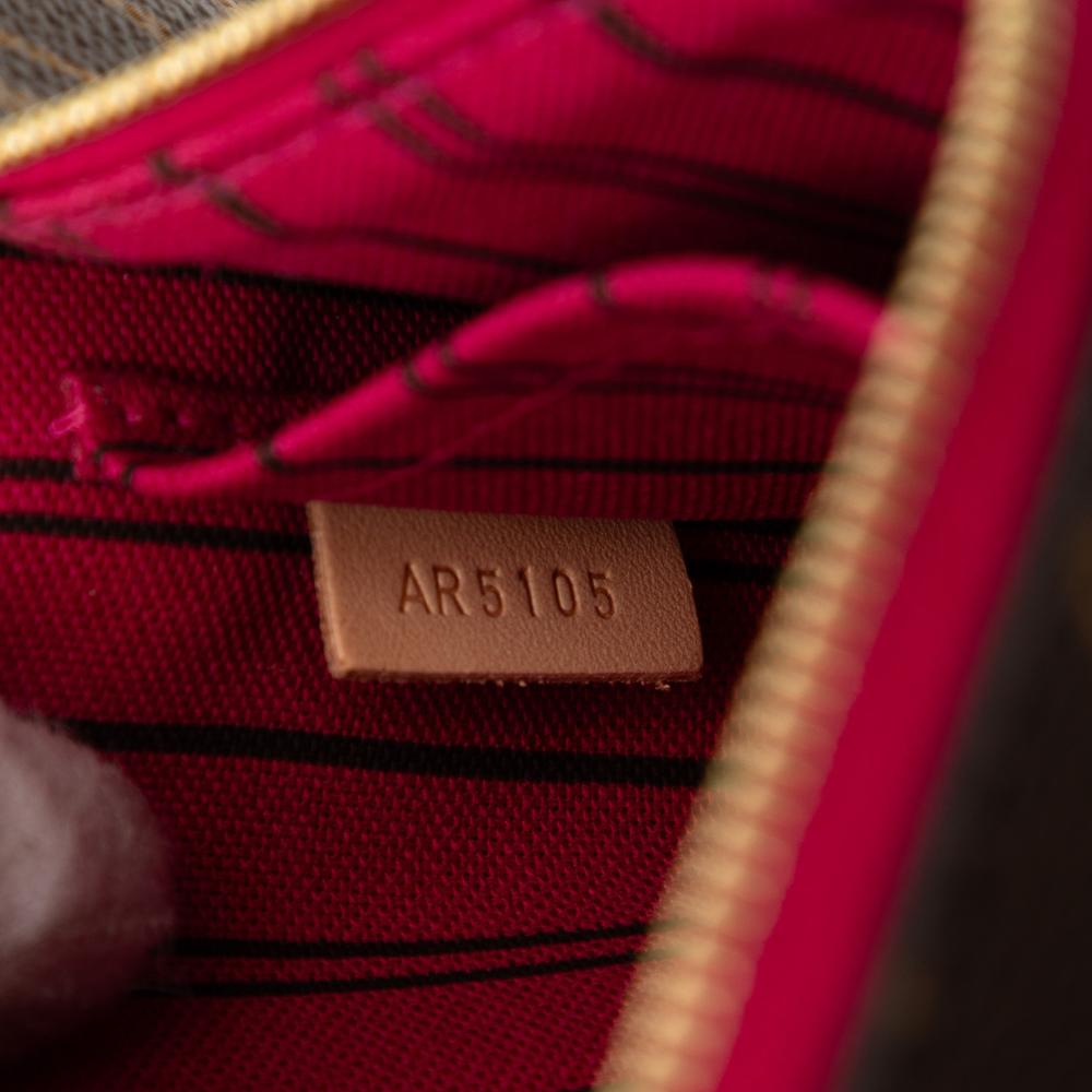 Louis Vuitton AB Louis Vuitton Brown Monogram Canvas Fabric Monogram Neverfull Pouch PM France