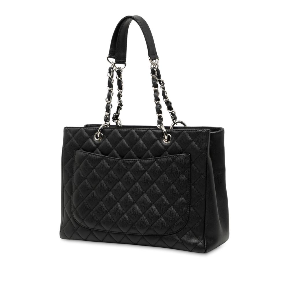 Chanel B Chanel Black Caviar Leather Leather Caviar Grand Shopping Tote Italy