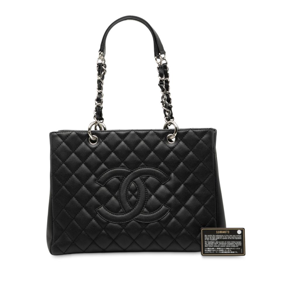 Chanel B Chanel Black Caviar Leather Leather Caviar Grand Shopping Tote Italy