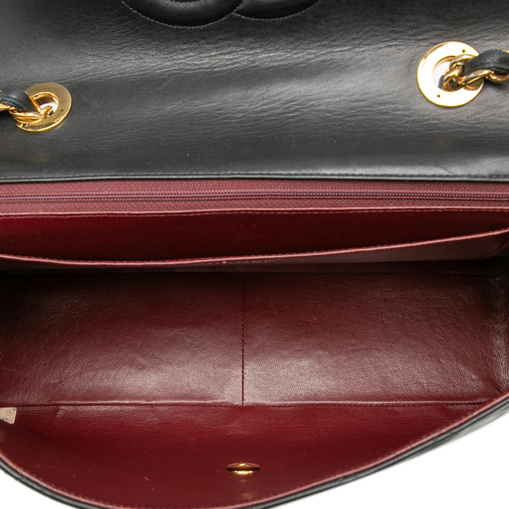 Chanel B Chanel Black Lambskin Leather Leather Maxi XL Classic Lambskin Single Flap France