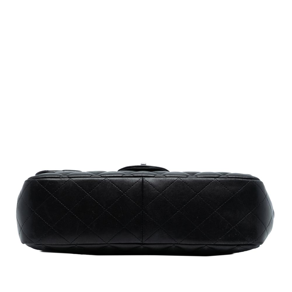 Chanel B Chanel Black Lambskin Leather Leather Jumbo Classic Lambskin Single Flap Italy