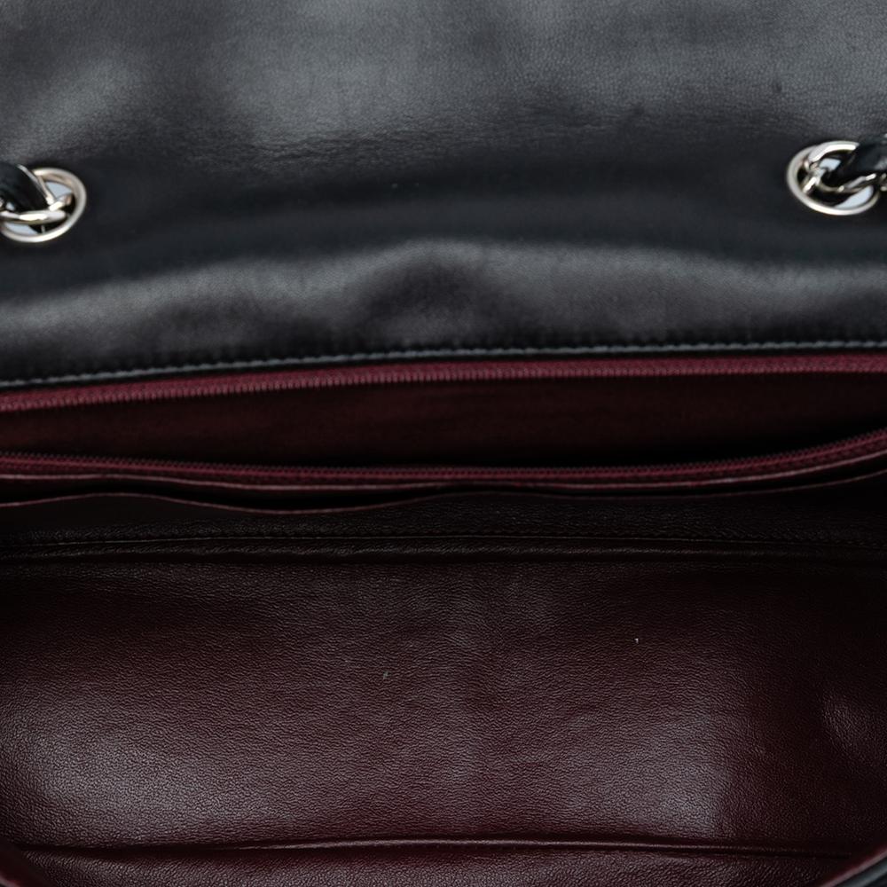 Chanel B Chanel Black Lambskin Leather Leather Jumbo Classic Lambskin Single Flap Italy