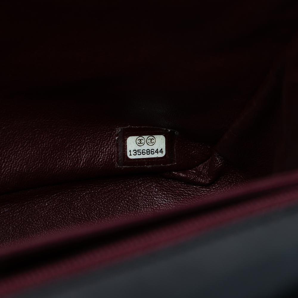 Chanel B Chanel Black Lambskin Leather Leather Jumbo Classic Lambskin Single Flap Italy