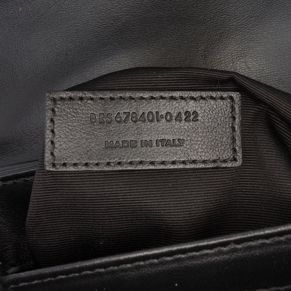 Saint Laurent B Saint Laurent Black Calf Leather Toy Monogram LouLou Crossbody Italy