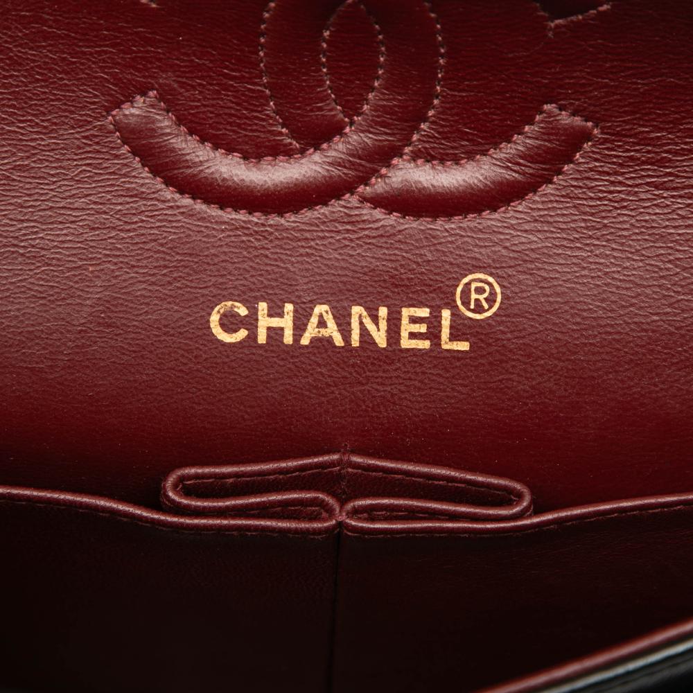 Chanel B Chanel Black Lambskin Leather Leather Small Classic Lambskin Double Flap France