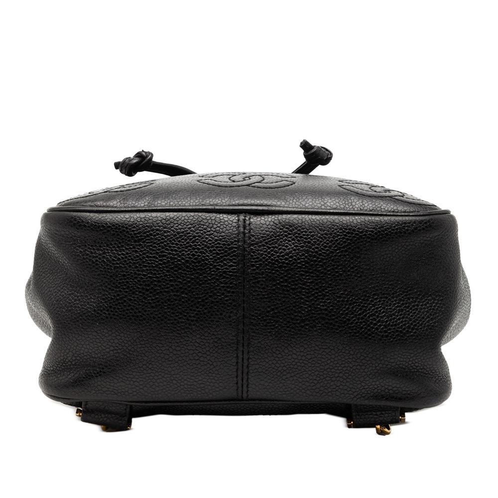 Chanel B Chanel Black Caviar Leather Leather Caviar Triple CC Backpack Italy
