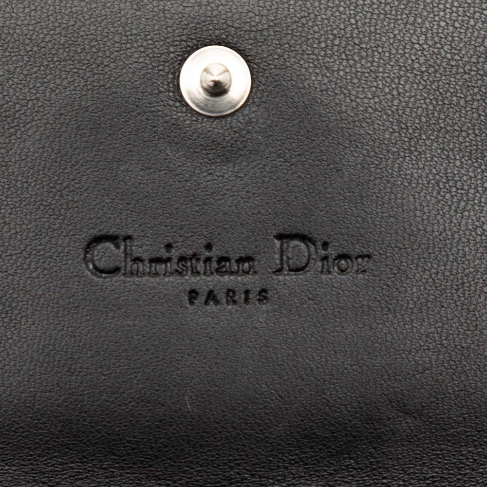 Christian Dior B Dior Black Lambskin Leather Leather Lambskin Cannage Lady Dior Wallet On Chain Italy