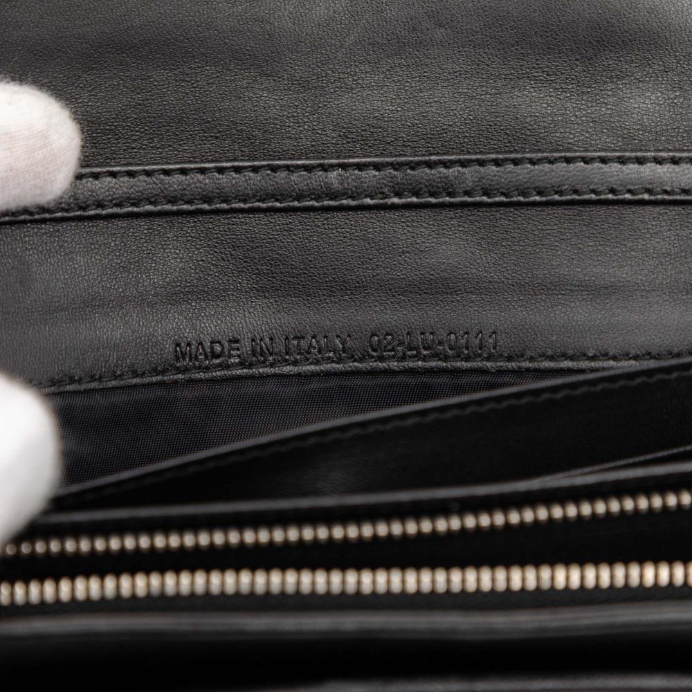 Christian Dior B Dior Black Lambskin Leather Leather Lambskin Cannage Lady Dior Wallet On Chain Italy