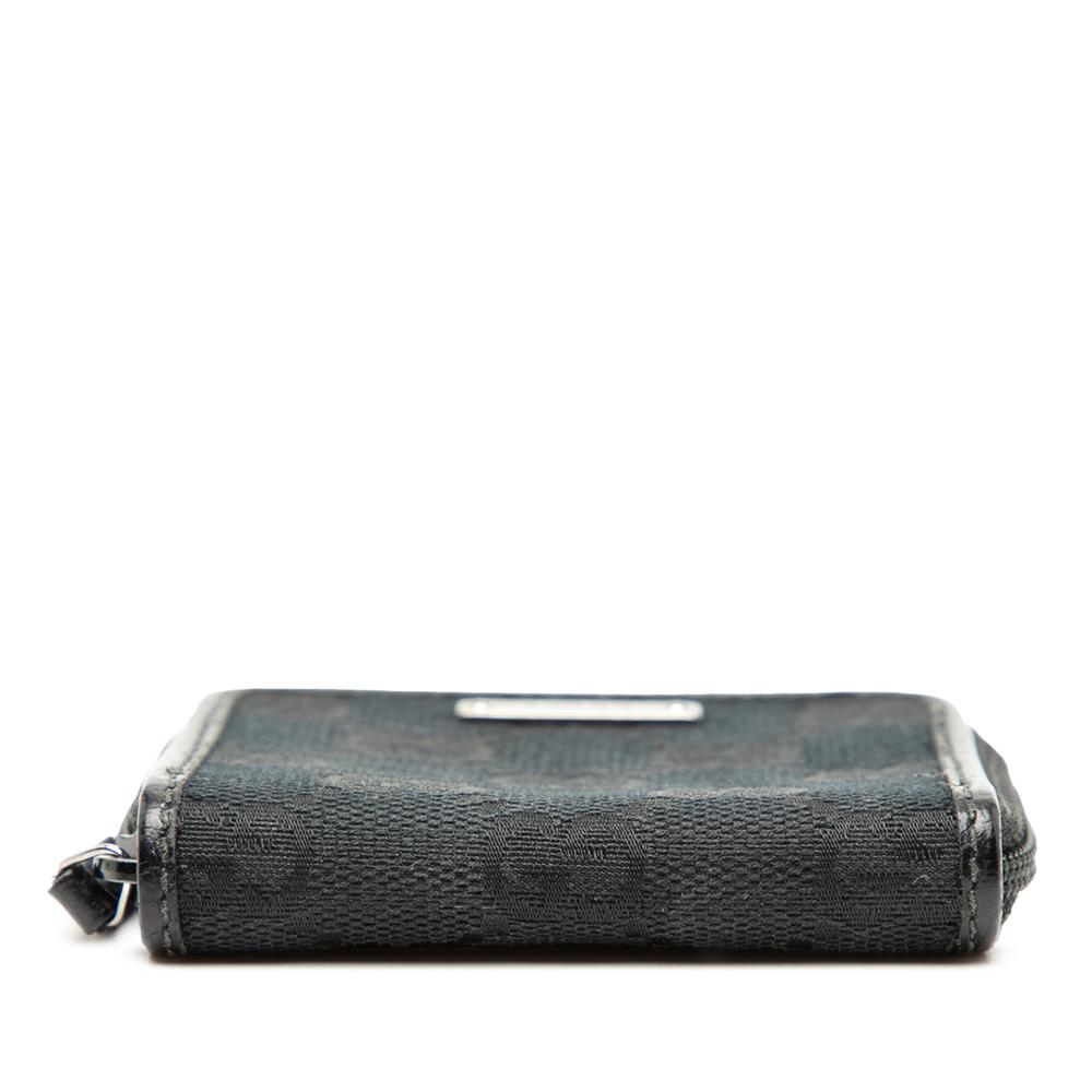 Gucci B Gucci Black Canvas Fabric GG Coin Pouch Italy