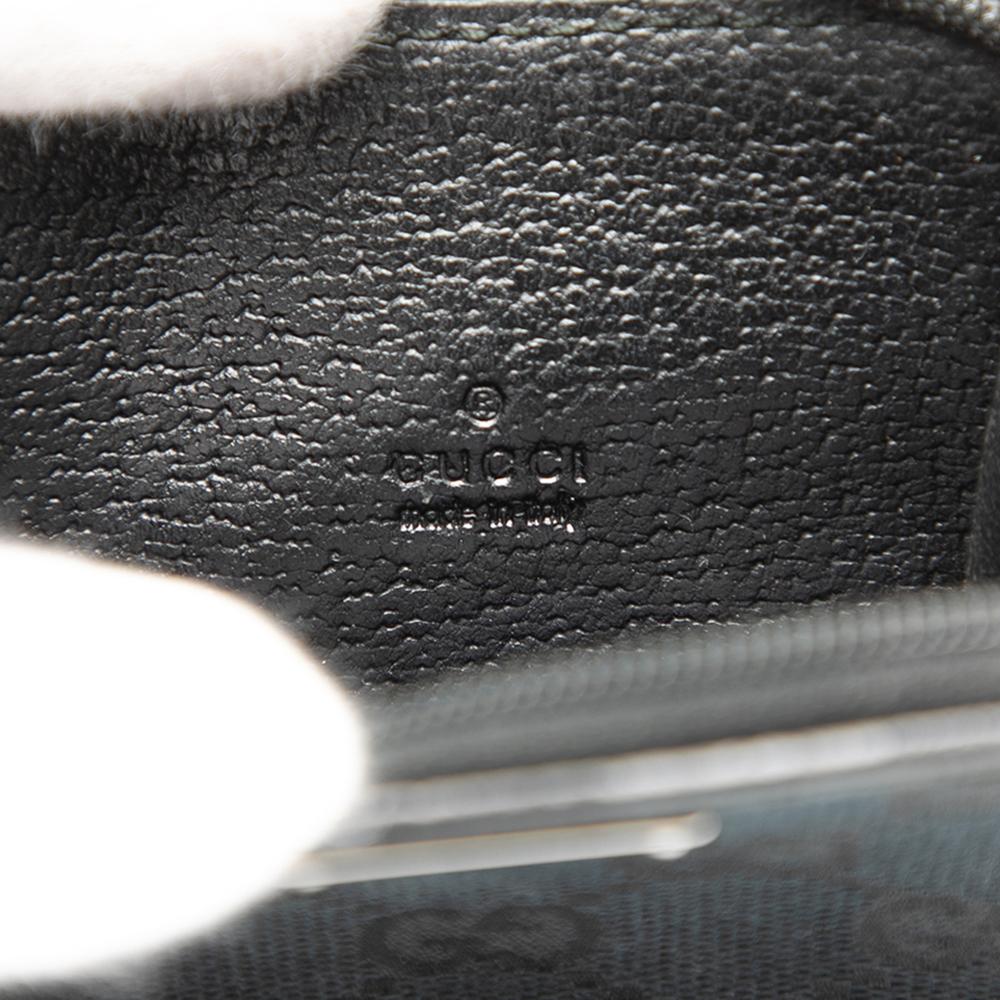 Gucci B Gucci Black Canvas Fabric GG Coin Pouch Italy