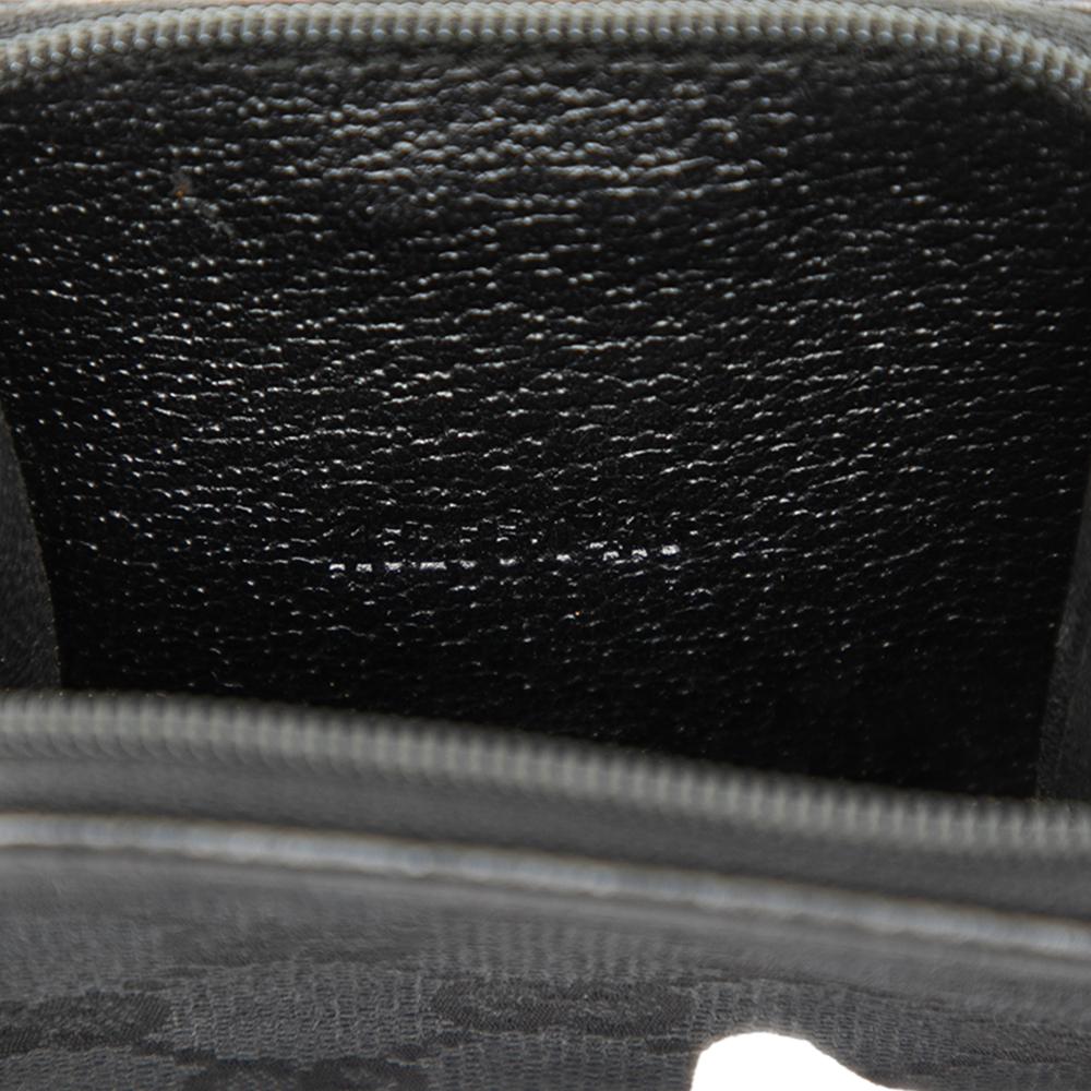 Gucci B Gucci Black Canvas Fabric GG Coin Pouch Italy