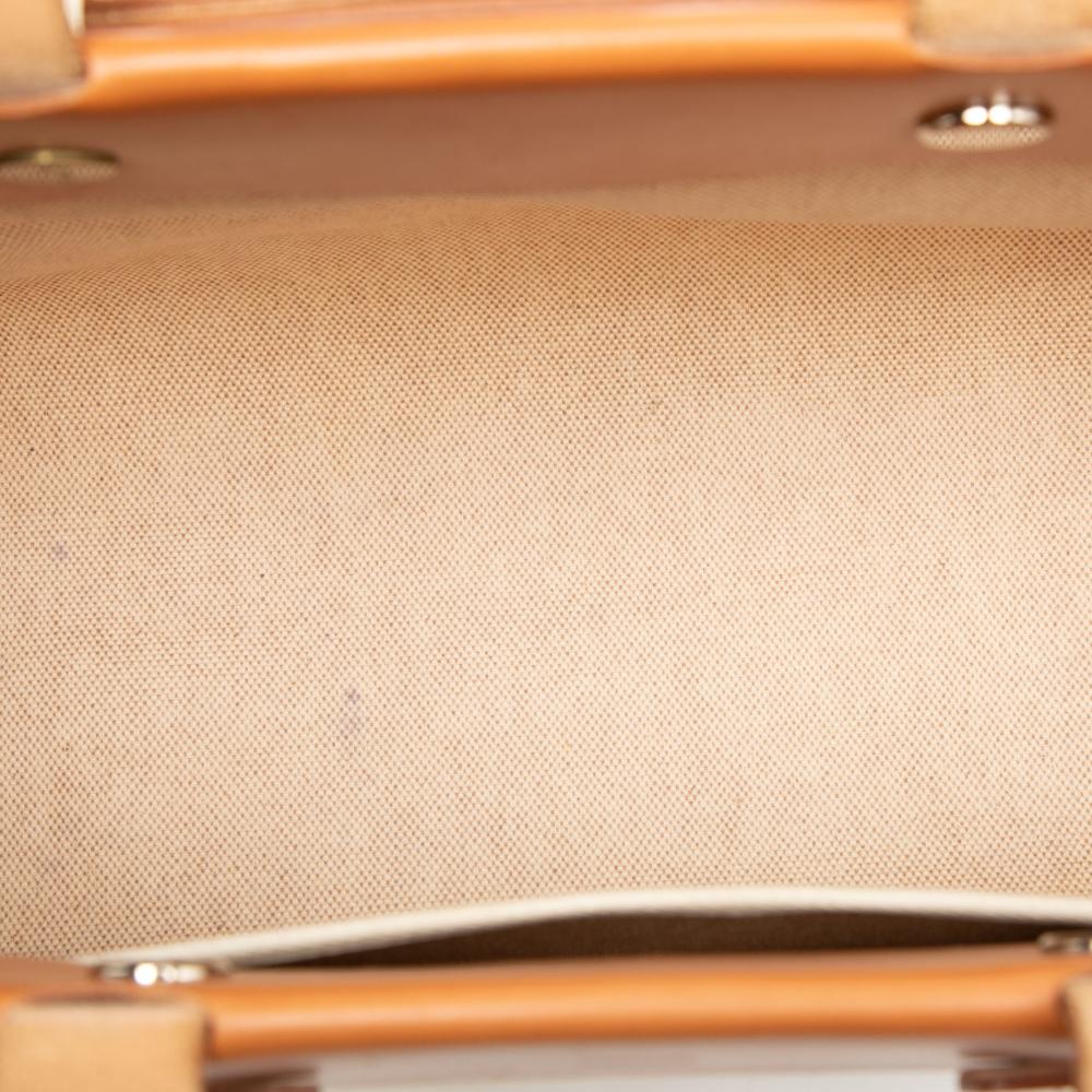 Hermès B Hermès Brown Beige Canvas Fabric Toile Herbag Cabas MM France