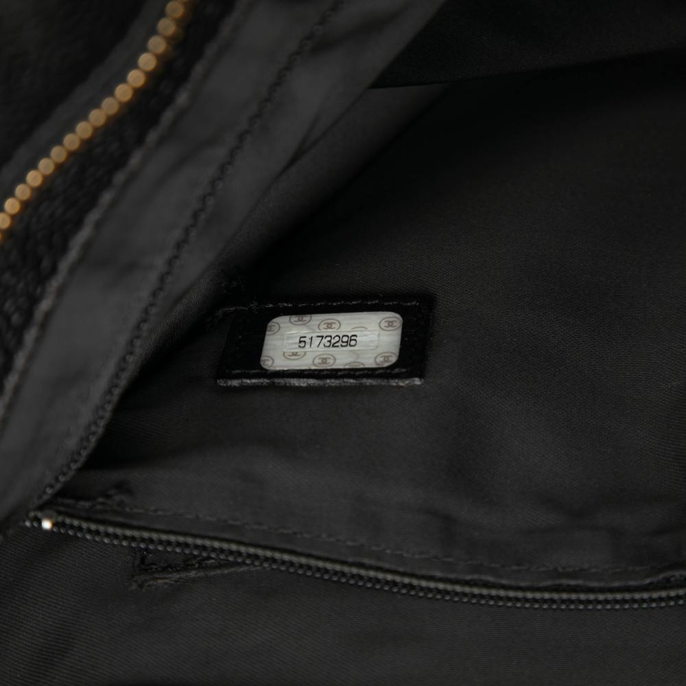 Chanel B Chanel Black Caviar Leather Leather Caviar LAX Logo Tote Italy