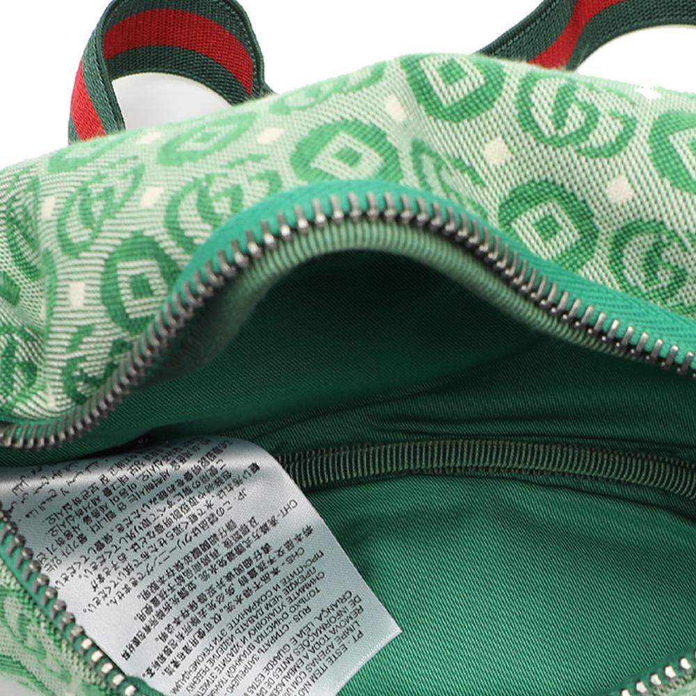 Gucci AB Gucci Green Canvas Fabric Kids GG Star Belt Bag Italy