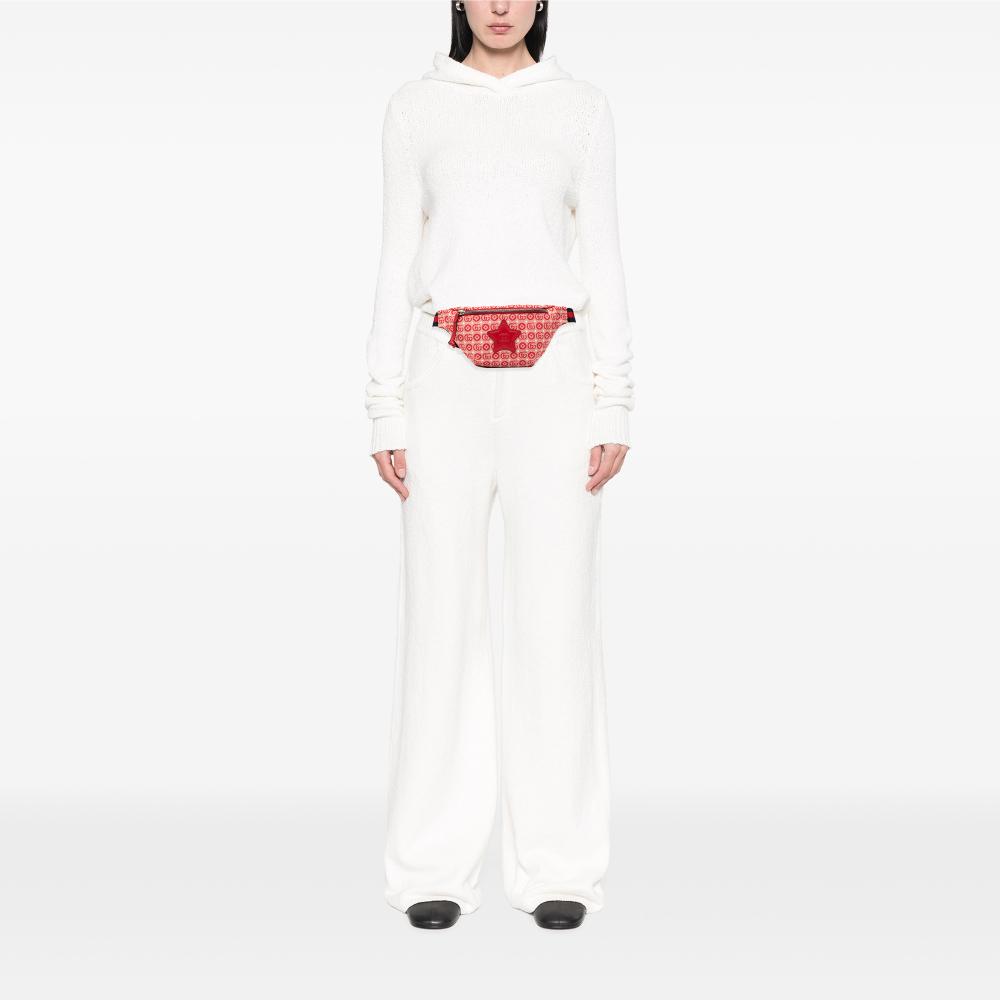 Gucci AB Gucci Red Canvas Fabric Kids GG Supreme Stars Web Belt Bag Italy