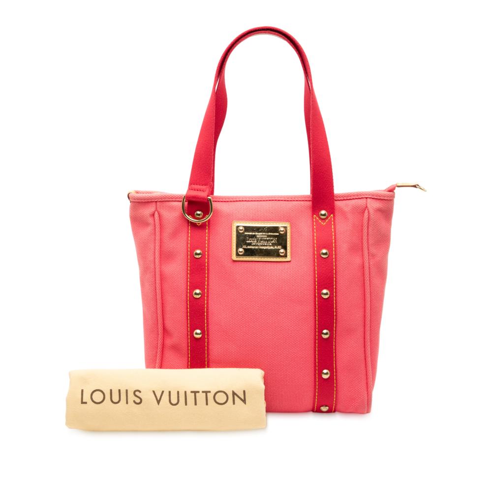 Louis Vuitton B Louis Vuitton Pink Canvas Fabric Antigua Cabas MM France