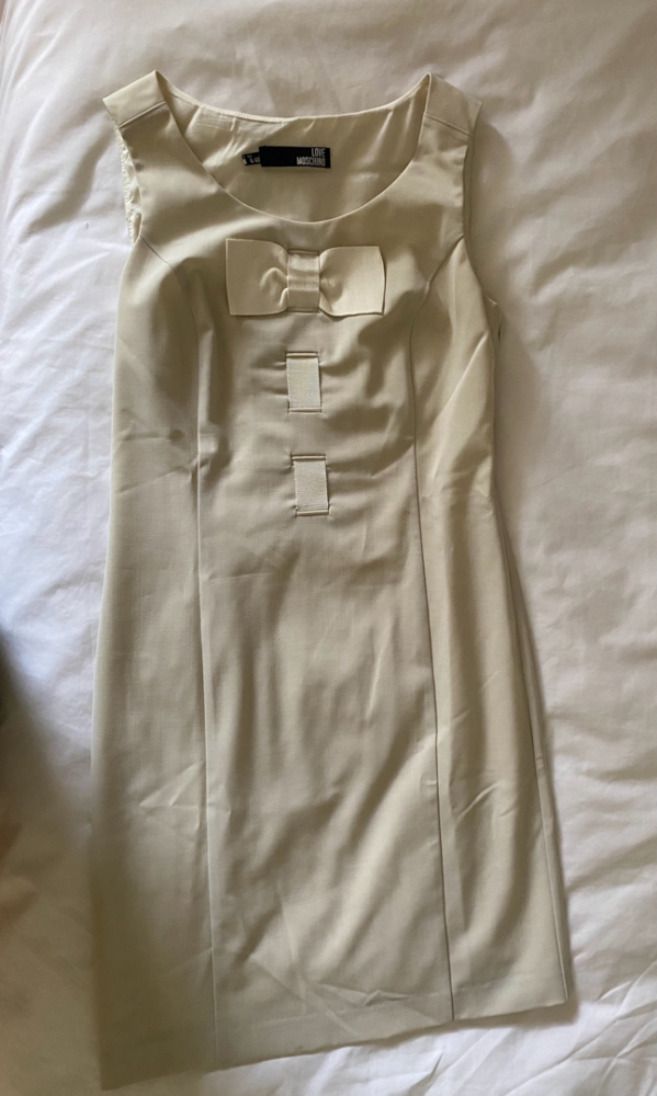 Love Moschino White bow dress