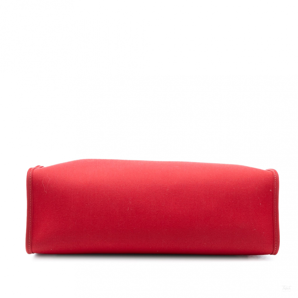 Hermès Herbag PM Canvas 1 pouch Top-Handle Handbag Red