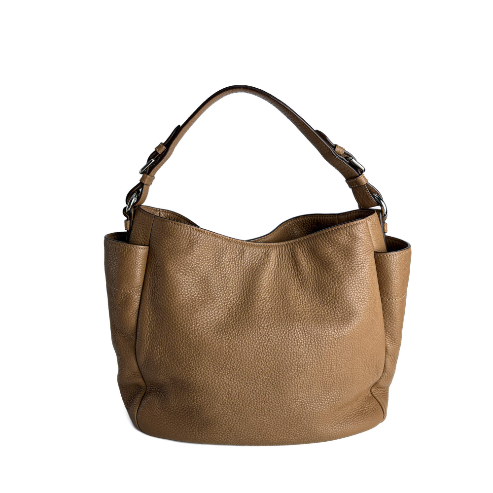 Prada Hobo Daino Leather Shoulder Bag Beige