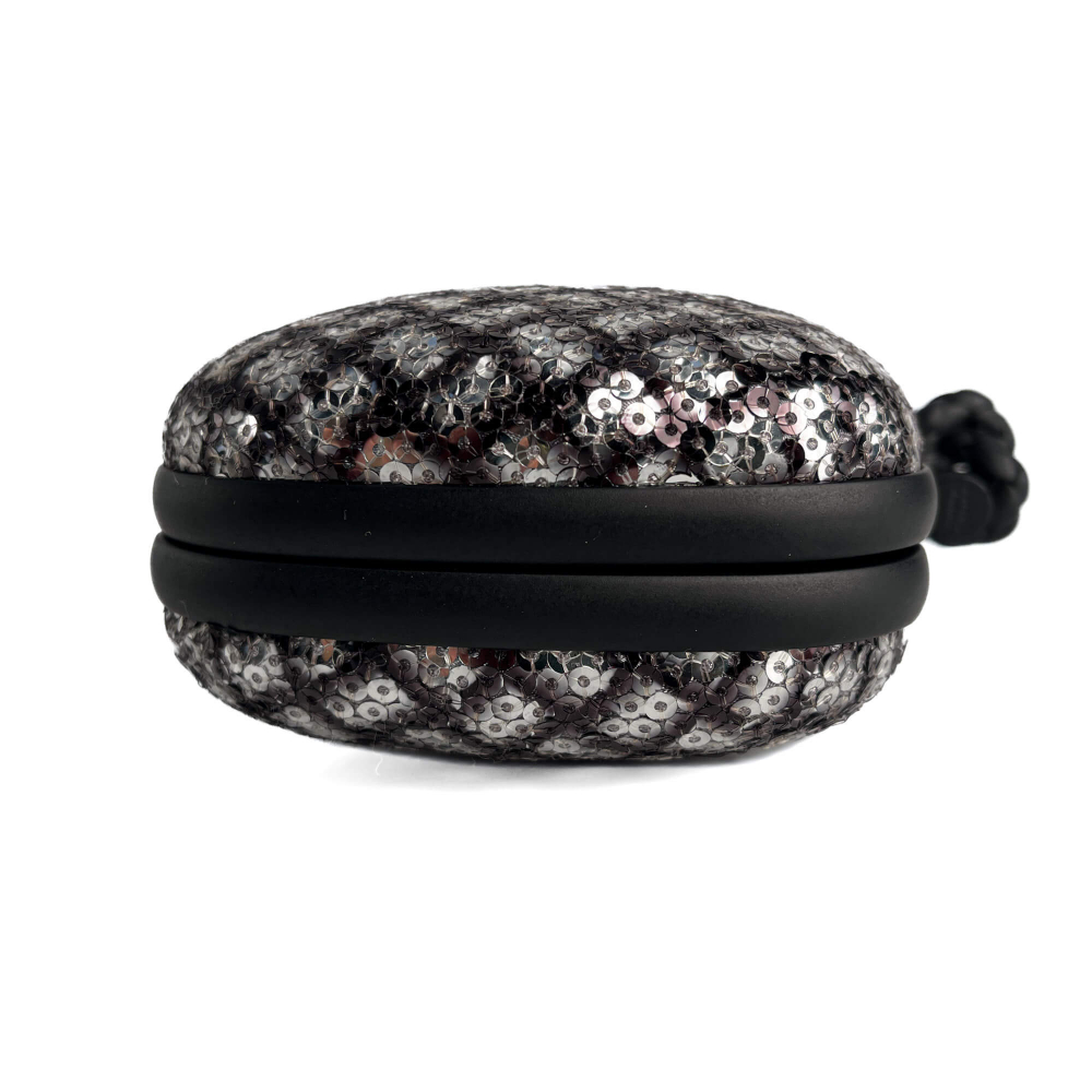 Bottega Veneta Knot Leather & Sequin Minauderie Clutch Bicolor