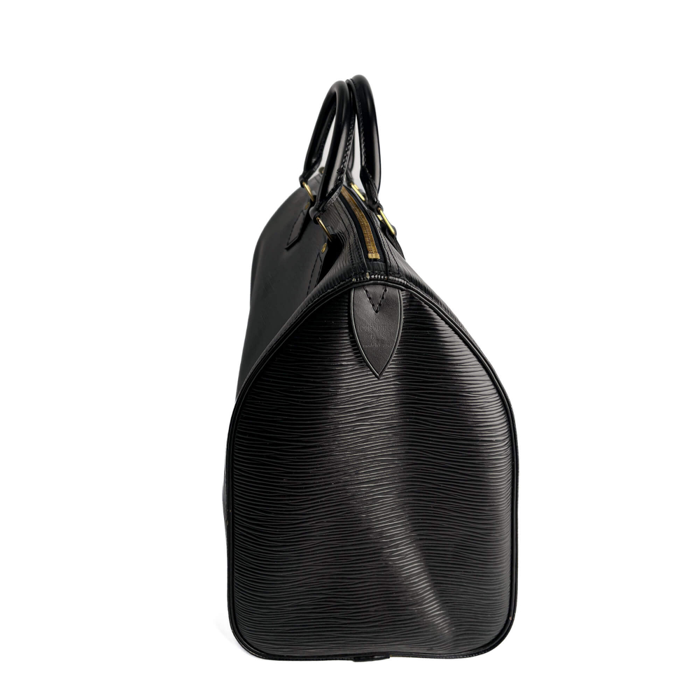 Louis Vuitton Speedy 30 Epi Leather Trunk Handbag Black