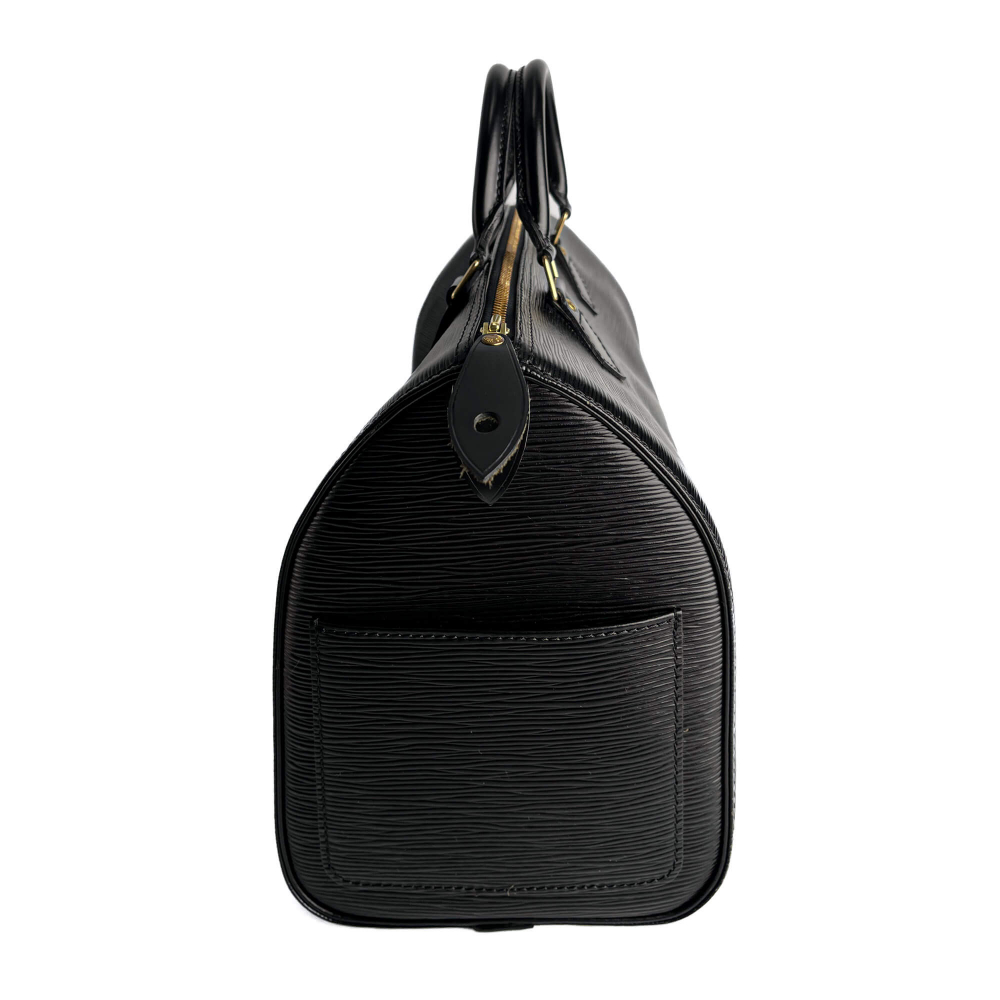 Louis Vuitton Speedy 30 Epi Leather Trunk Handbag Black