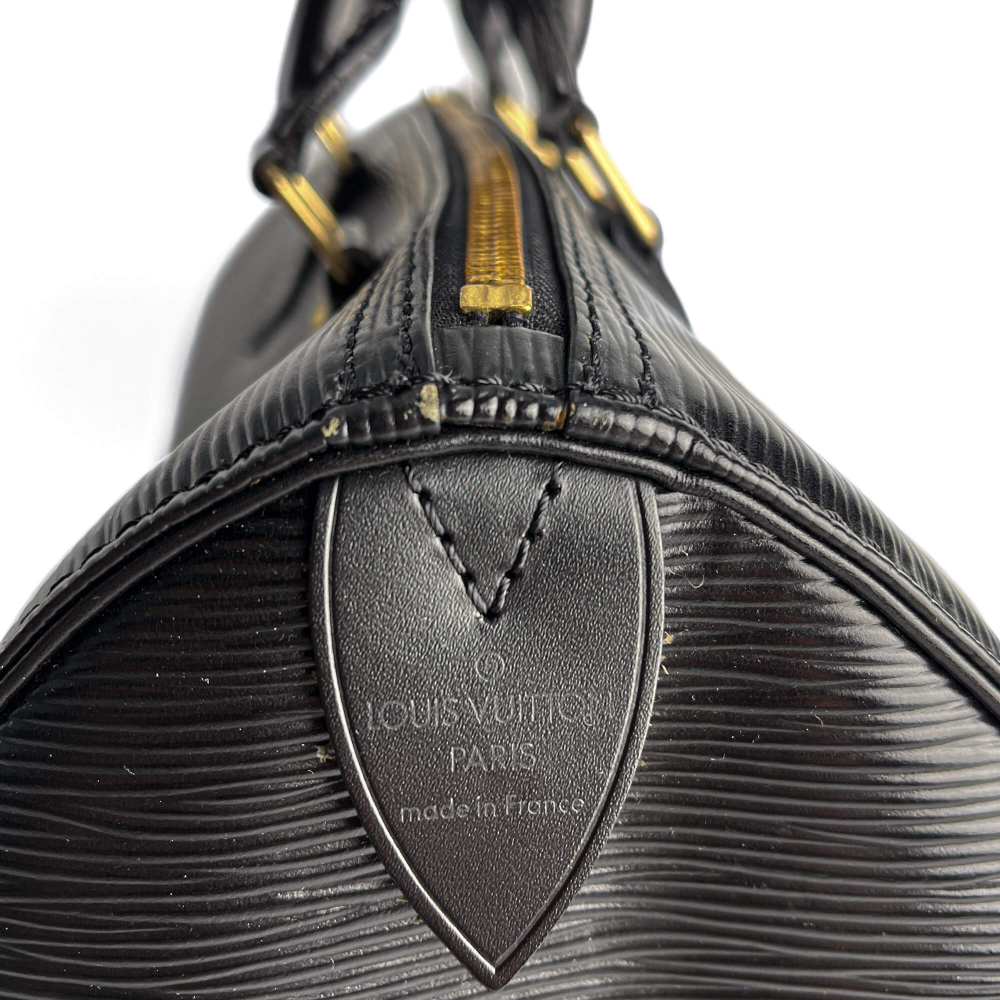 Louis Vuitton Speedy 30 Epi Leather Trunk Handbag Black