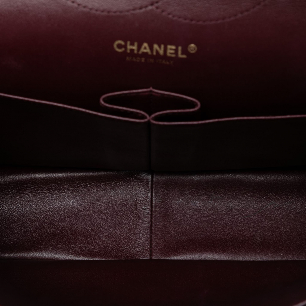 Chanel Classic Double Flap Jumbo Matelassè Caviar Leather Flap Handbag Black