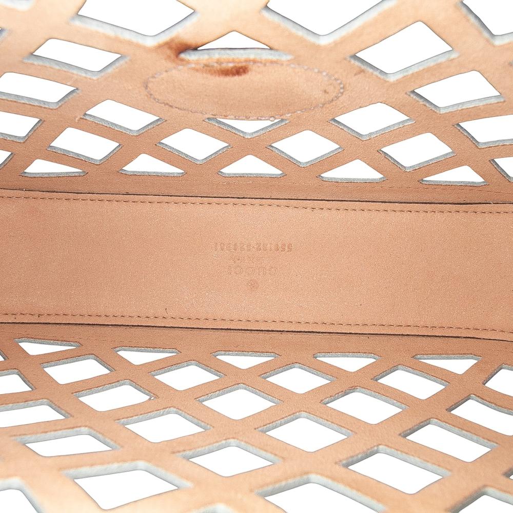 Gucci B Gucci White with Multi Calf Leather Cutout and Flora Canvas Infinity Crossbody Italy