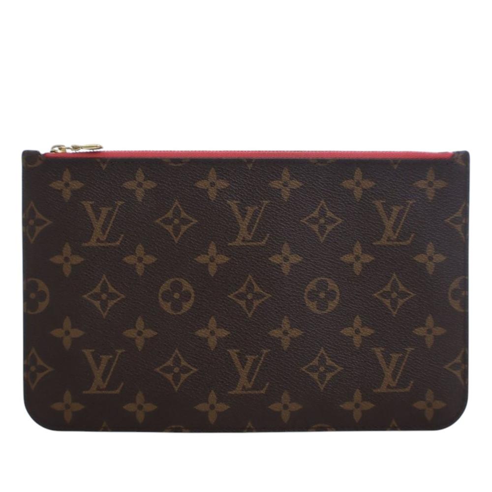 Louis Vuitton AB Louis Vuitton Brown Monogram Canvas Fabric Monogram Neverfull Pouch Spain
